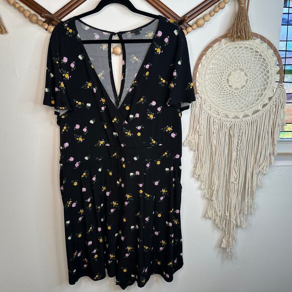 Torrid Black Floral Babydoll Dress - Picture 2 of 5